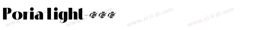 Poria Light字体转换